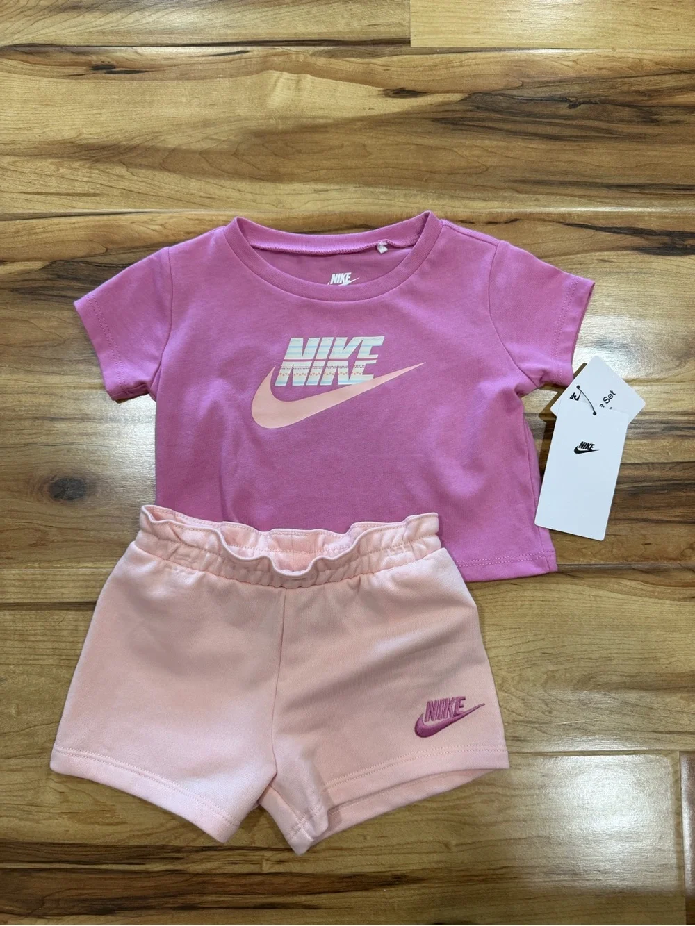 Nike 12 Months Girls' Tee and Shorts Set, New